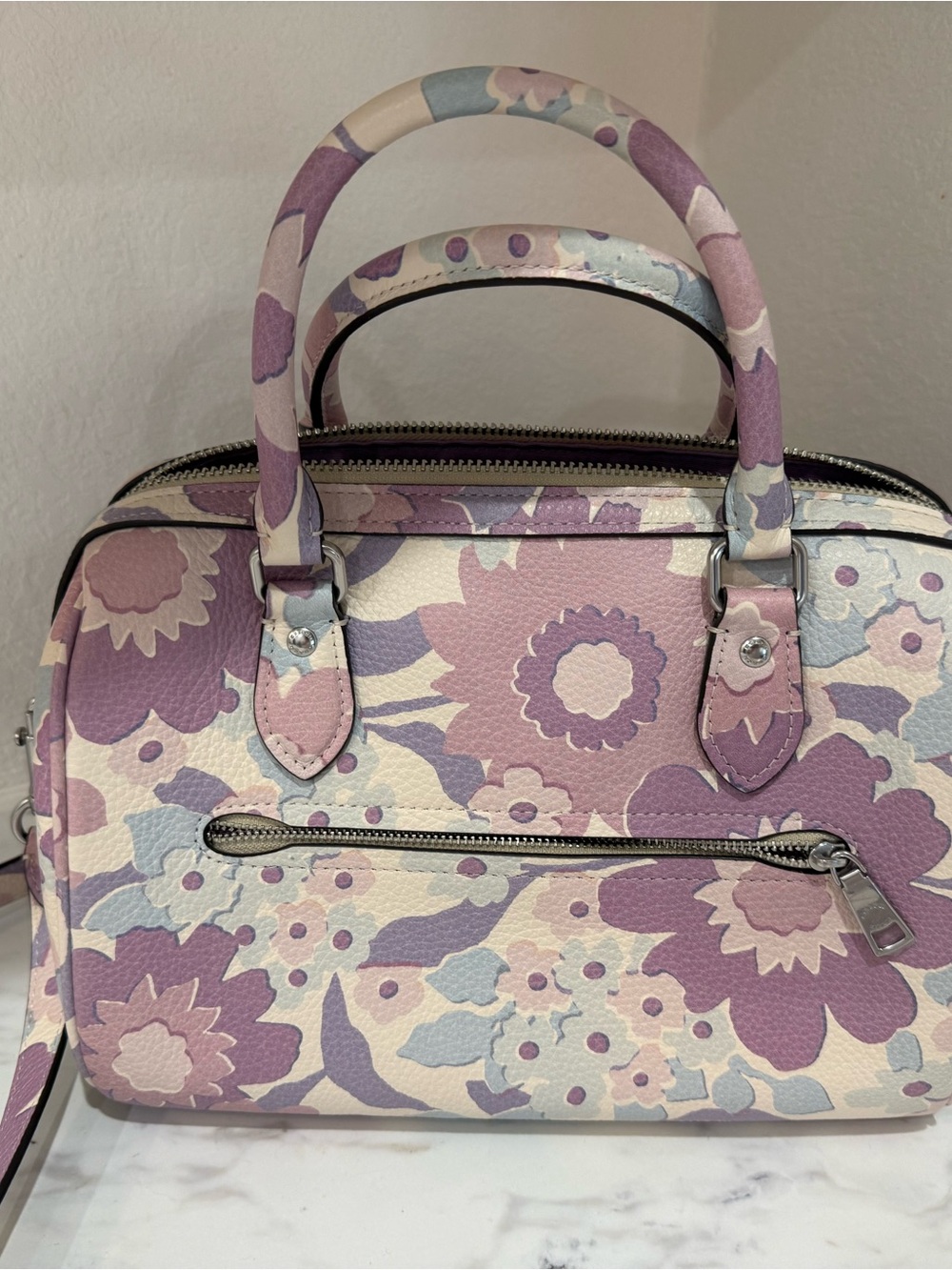 Coach medium Rowan Purple Multi Floral - Picture 3 of 10